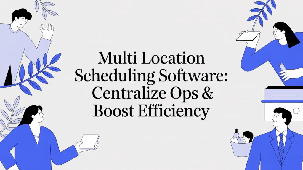 multi-location-scheduling-software-efficiency-1 » Twizzlo Multi location scheduling software cover illustration for centralized operations and efficiency